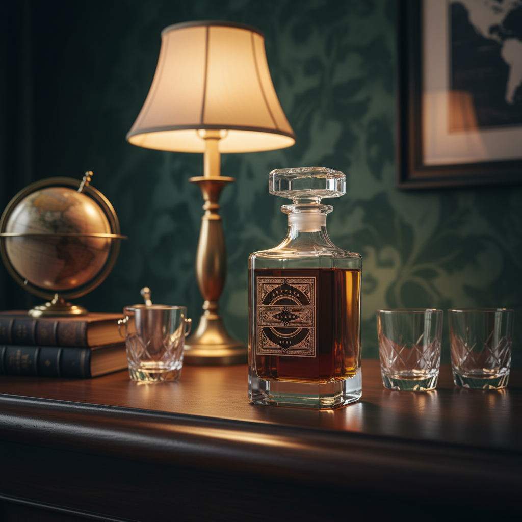 Personalized Decanter Set | Custom Engraved Glass for Men, Dads, Groomsmen & Special Occasions