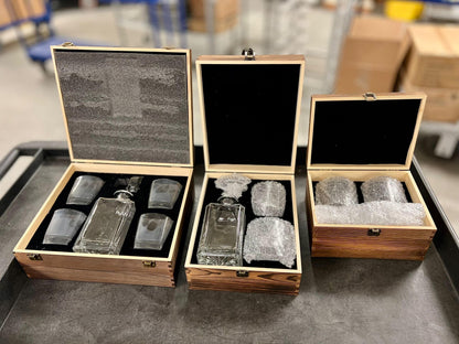 Personalized Decanter Set | Custom Engraved Glass for Men, Dads, Groomsmen & Special Occasions