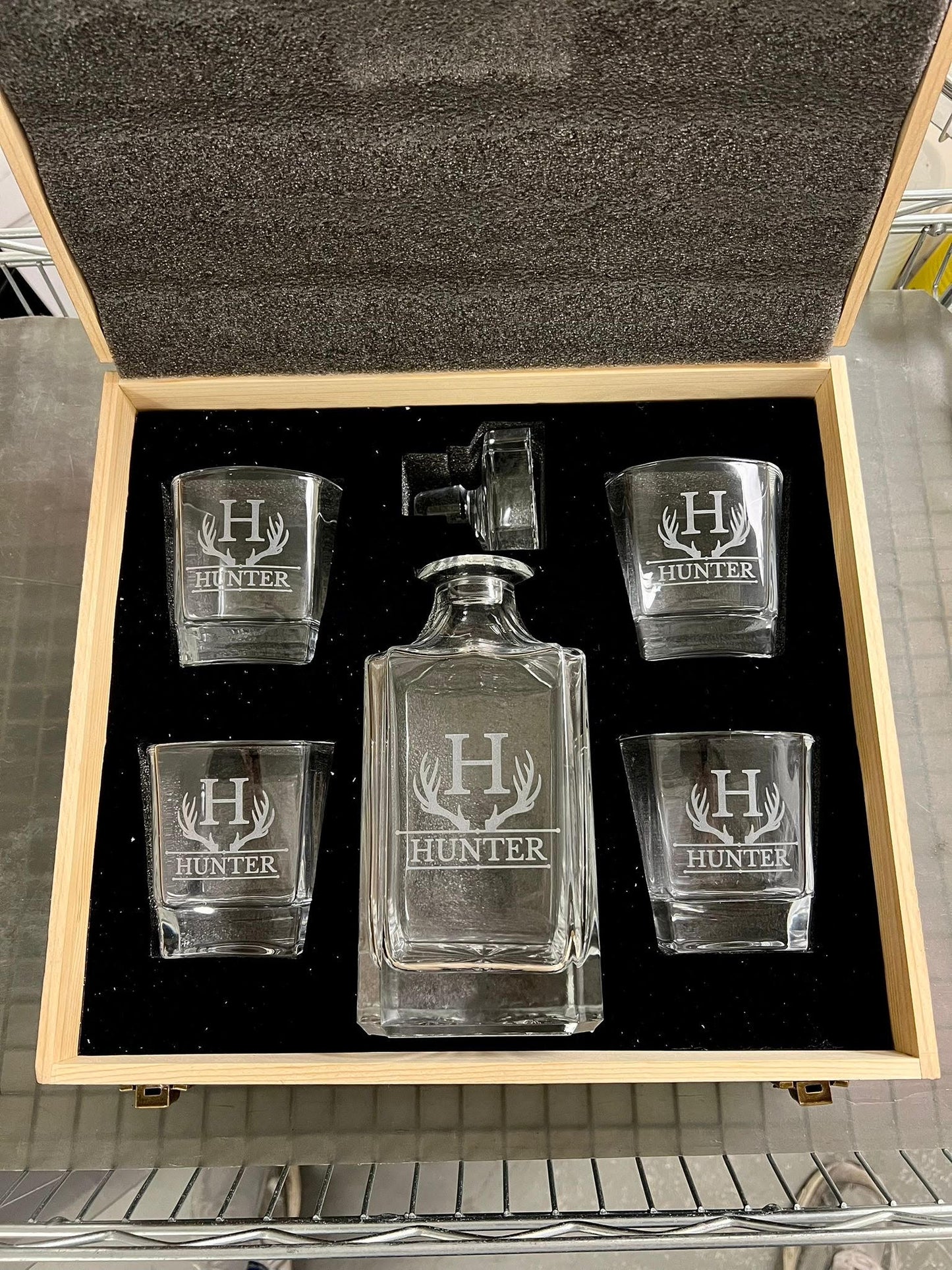 Personalized Decanter Set | Custom Engraved Glass for Men, Dads, Groomsmen & Special Occasions